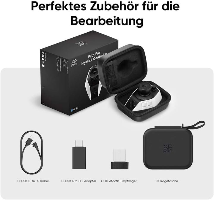 XPPen Pilot Pro Kreativ-Konsole, Pro Bluetooth-Controller für Grafikdesign, Video- und Fotobearbeitu