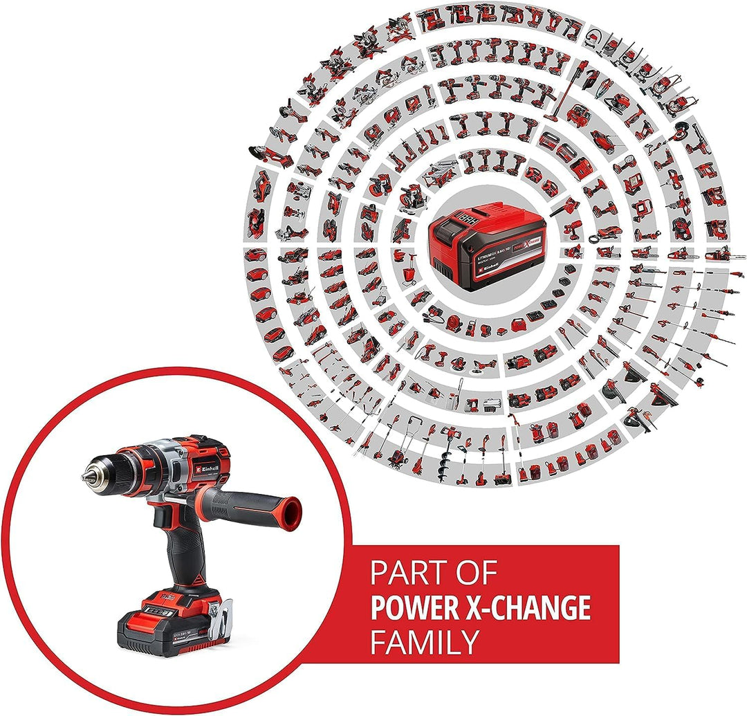 Einhell Akkuschrauber TE-CD 18 Li-i Brushless Power X-Change ( Li-Ion, 18 V, 2 Gang, mit Schlagfunkt