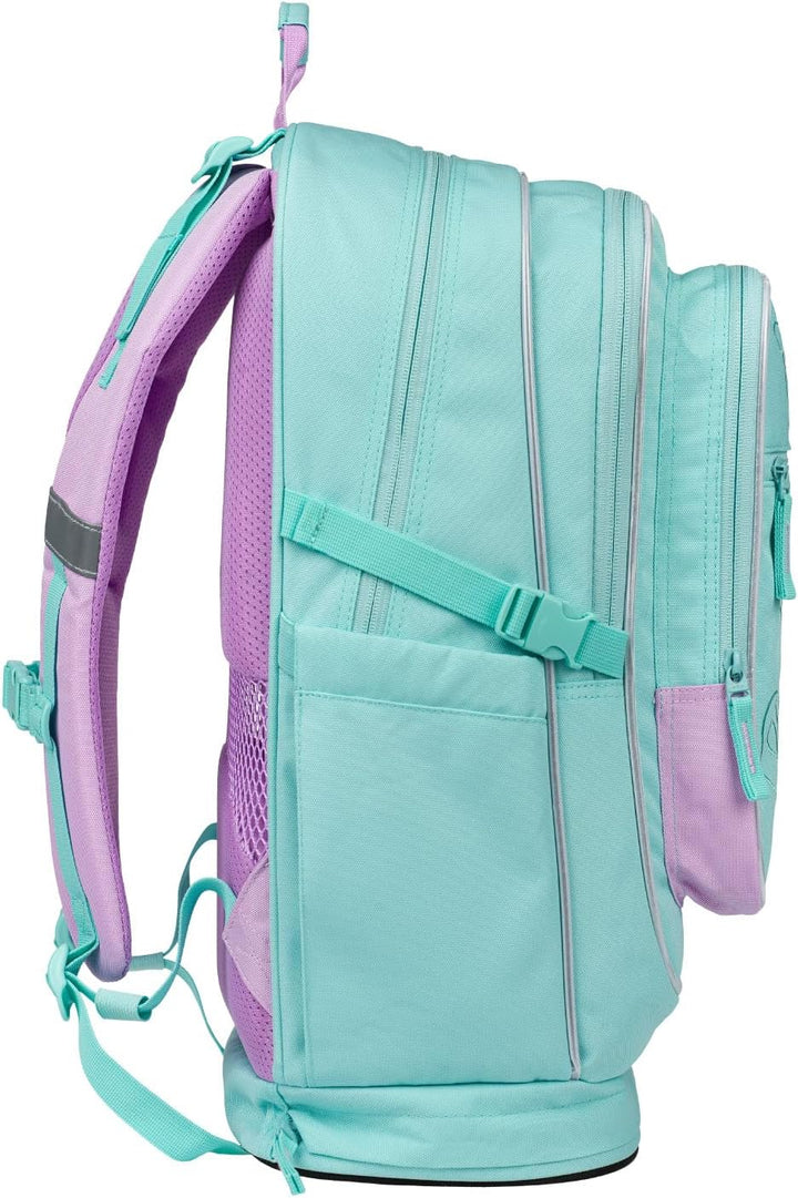 Baagl Schulrucksack Set Mädchen 3 Teilig - Schultasche ab 3. Klasse - Grundschule Ranzen mit Brustgu