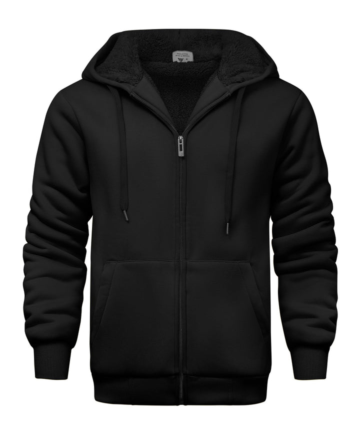 SwissWell Hoodies Herren Gefütterte Sweatjacke mit Kapuze Winter Jacke Reissverschluss Warmer Fleece