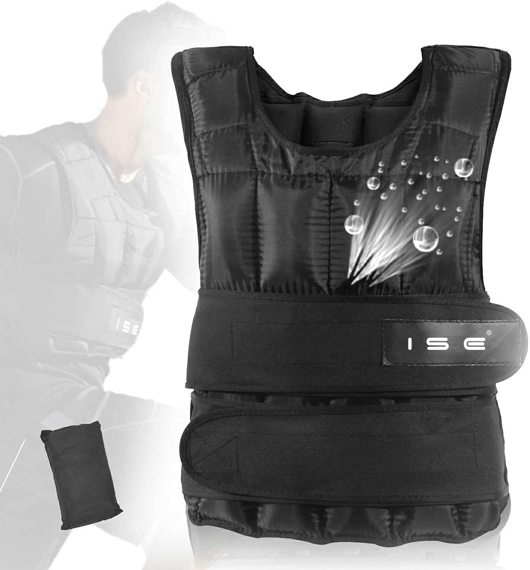 ISE Gewichtsweste Verstellbar von 5 kg 10 kg 15 kg 20 kg 25 kg 30 kg Gewicht Warnwesten für Gewicht