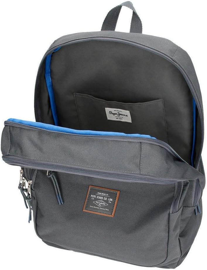 Pepe Jeans Cross Doppelfach-Rucksack Grau 30,5x44x15 cms Polyester 20.13L Rucksack 44 Grau, Rucksack