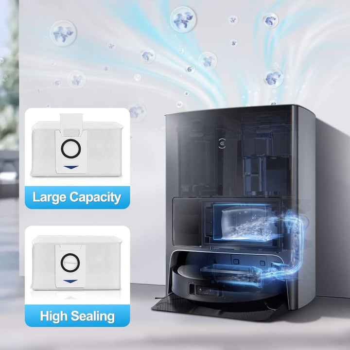 DrRobor Zubehör Kit für ECOVACS DEEBOT X1 Omni, Ersatzteile Staubbeutel, Hauptbürste, Feinstaubfilte