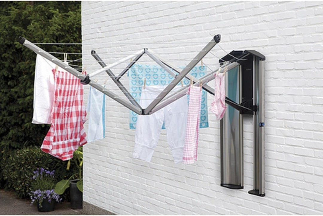 Brabantia - WallFix Wandwäschetrockner - Wäscheständer - UV-beständige Wäscheleine - 24 Meter Wäsche