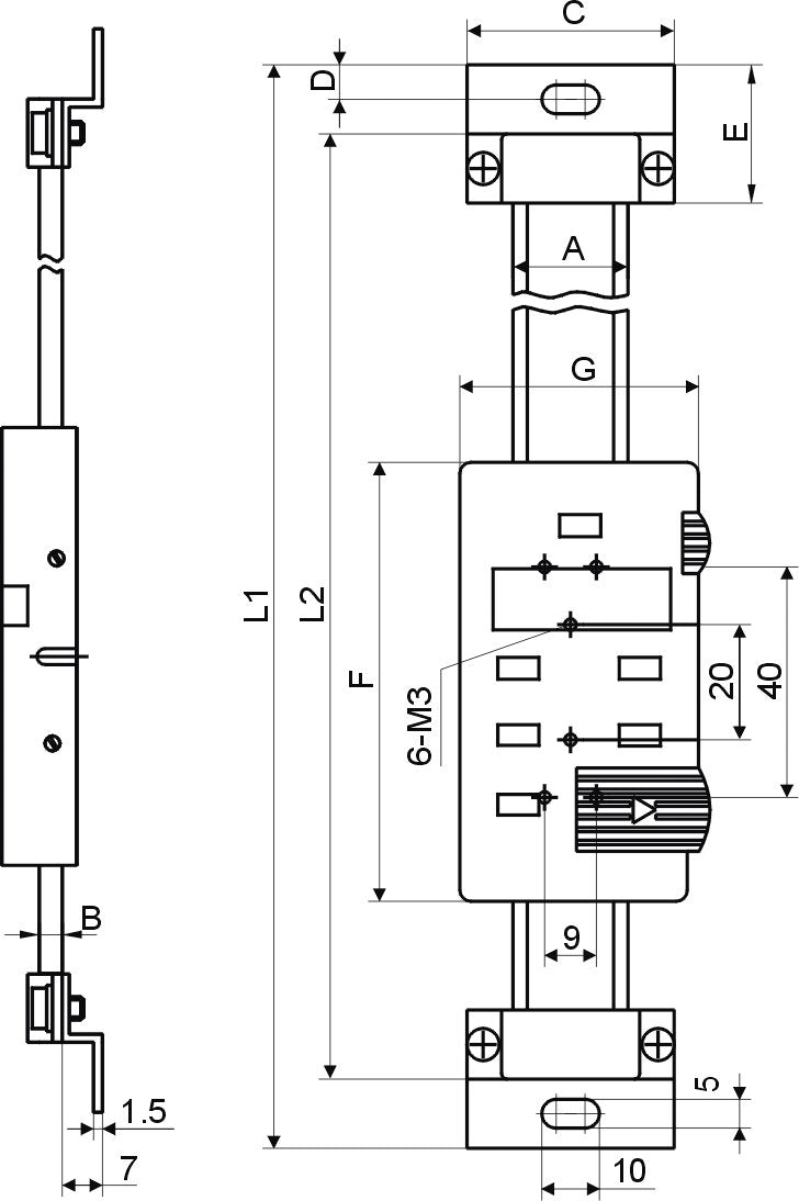 CNC QUALITÄT Digital-Einbau-Messschieber 100 mm senkrecht