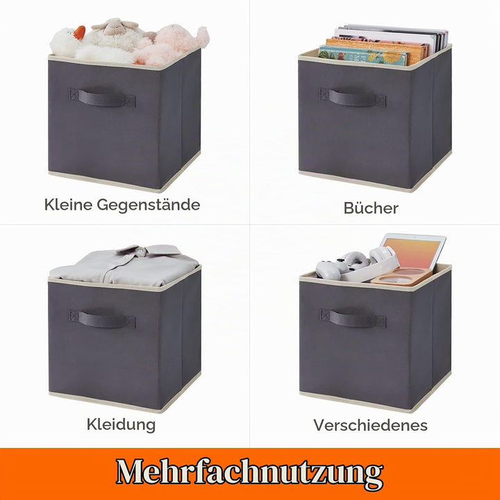 Lifewit 6 Stück Aufbewahrungsbox aus Stoff, Faltbar Aufbewahrungswürfel Kallax Boxen Aufbewahrung au
