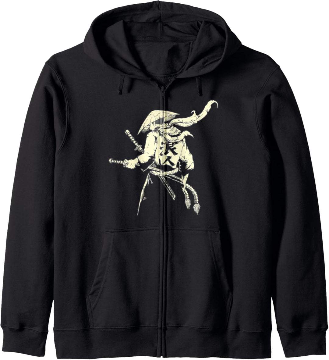 Miyamoto Musashi Samurai-Krieger-Silhouette Kapuzenjacke