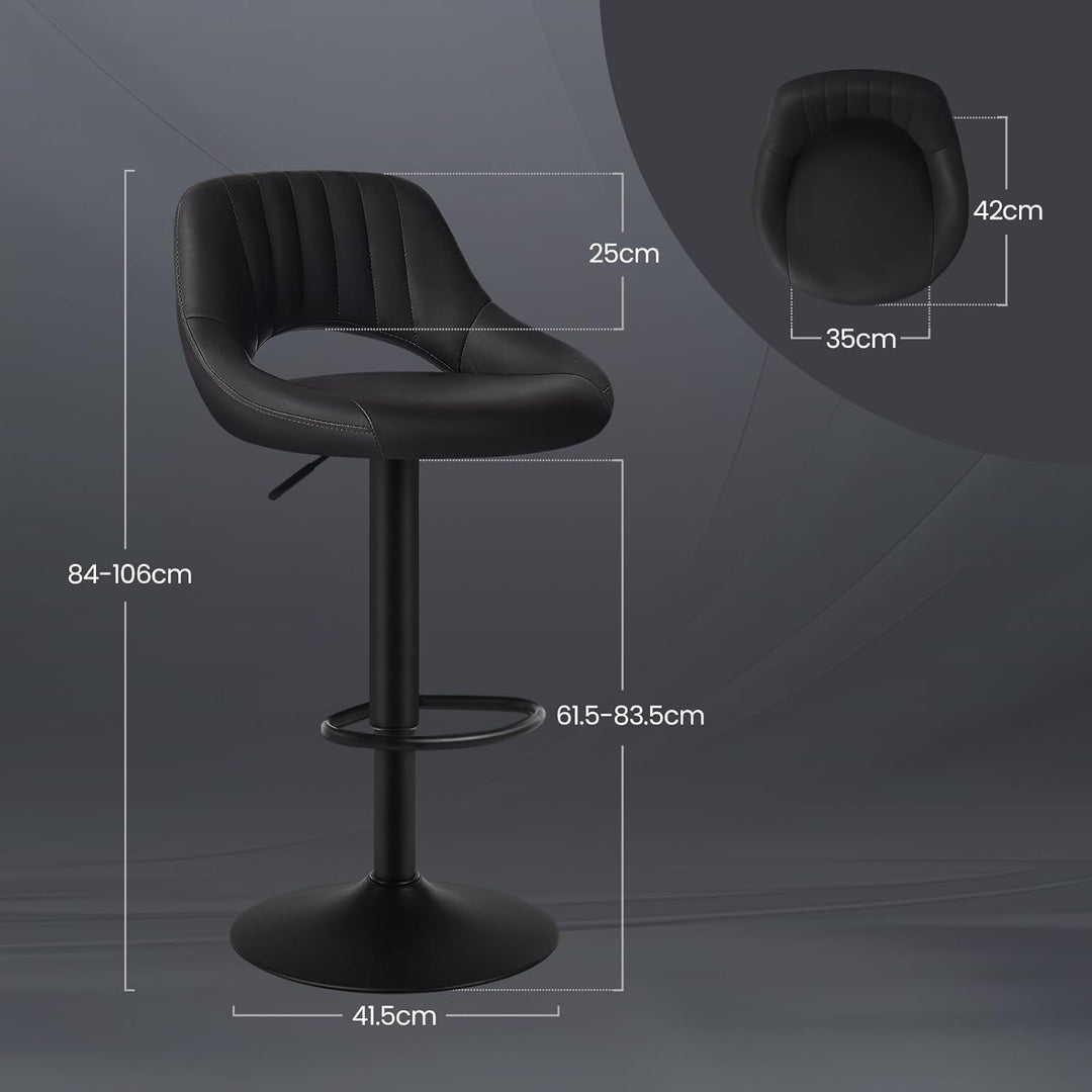 EUGAD 0666BY-2 2X Barhocker Designer Hocker Tresenhocker Bistrohocker 360° drehbar stufenlos höhenve