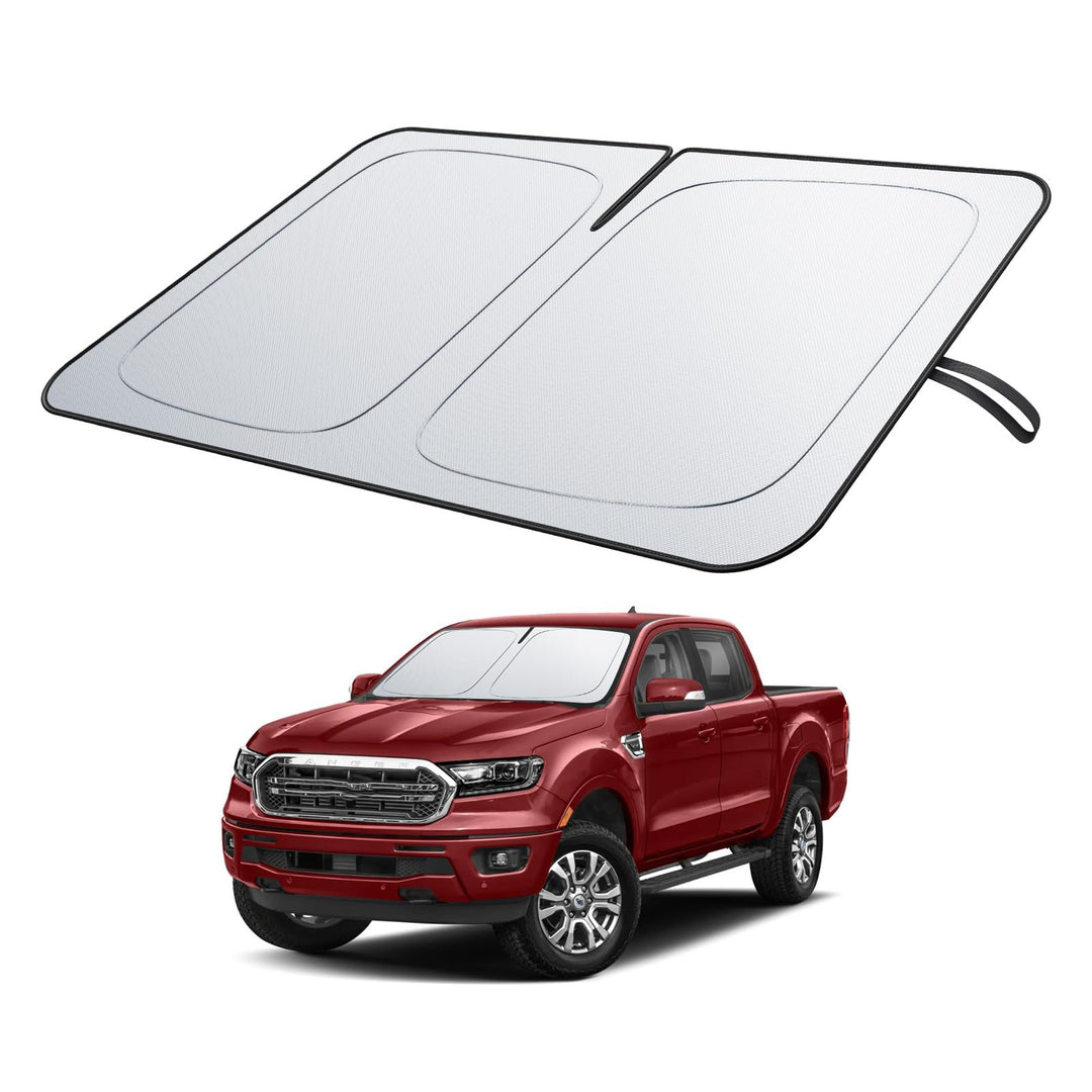 BIXUAN Frontscheiben-Sonnenschutz kompatibel mit Ford Ranger T6 2019 2020 2021 2022 Auto Sonnenschut