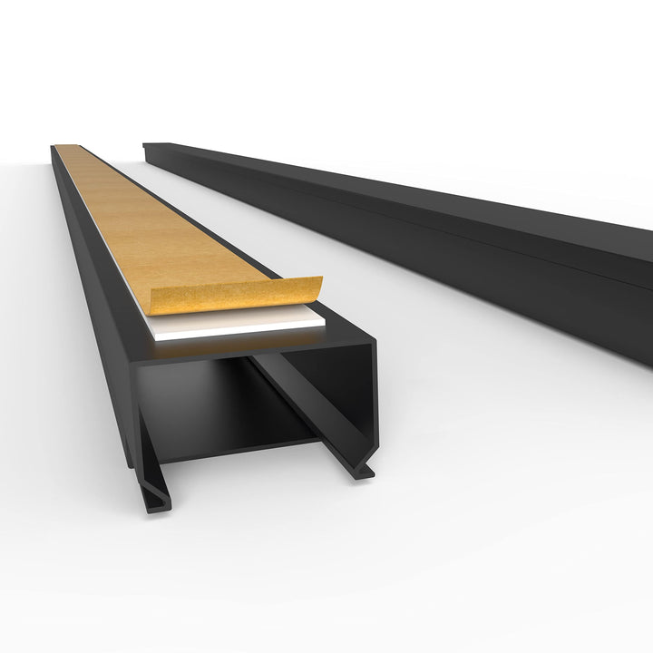 Kabelkanal Selbstklebend Pro mit Schaumklebeband, Kabelschacht 50m 30x20mm - 50x1m, Black - Schwarz