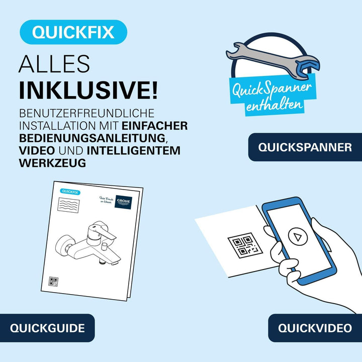 GROHE Precision Trend New - Thermostat-Brausebatterie (wassersparend, für die Wandmontage, langlebig