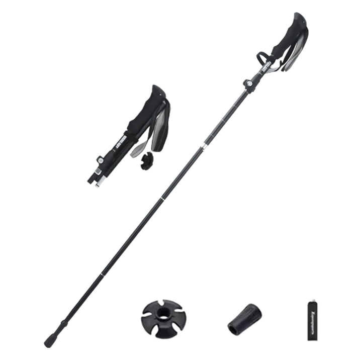 Wanderstöcke, Walkingstöcke Faltbar Leicht, Metallverschluss, Passend für 165–185 cm Körpergrösse, T