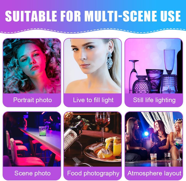 AXFEE LED Videoleuchte, Video Licht Dimmbare 3000K-7000K, Kamera Licht mit Telefonclip und Cold Shoe