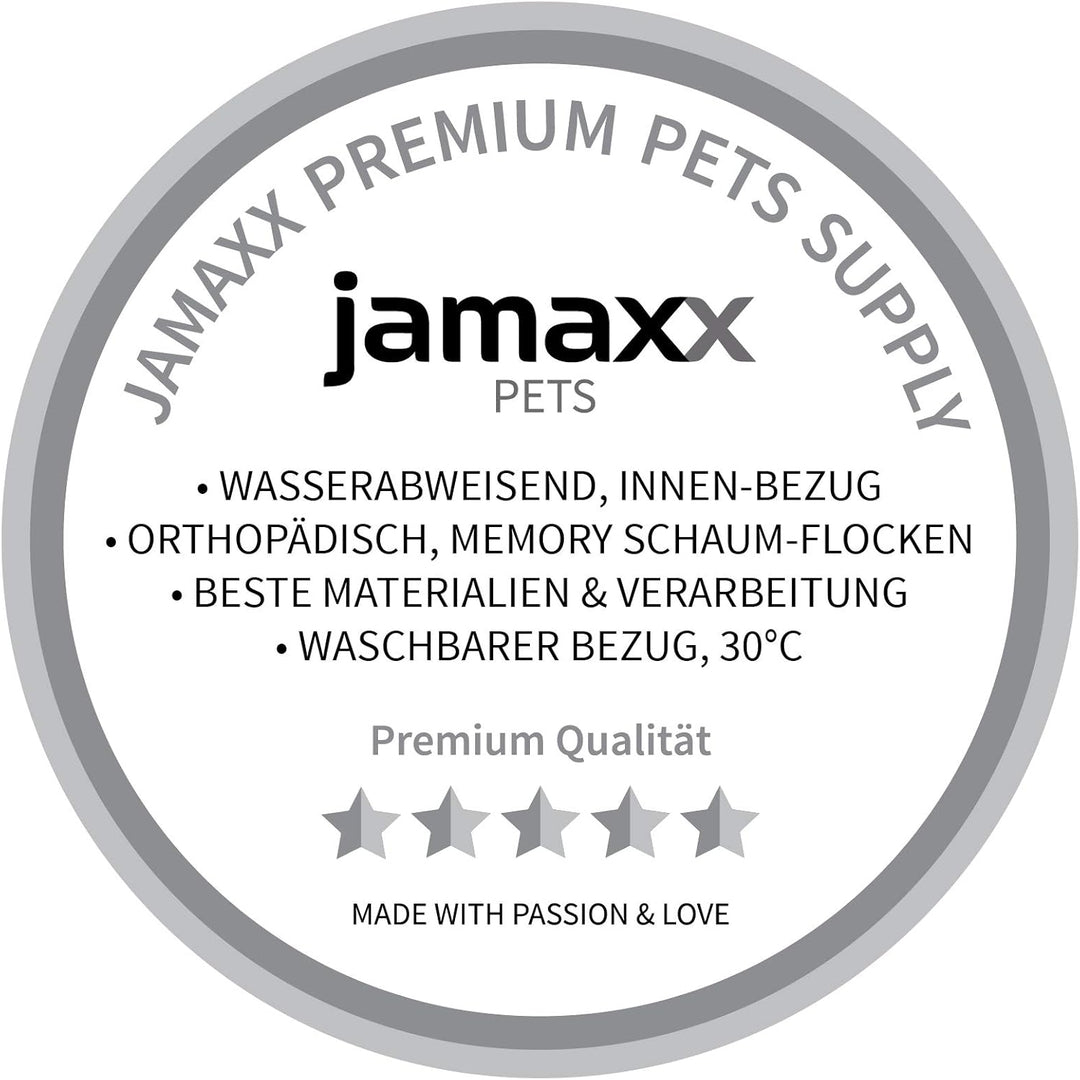 JAMAXX Premium Hundebett Orthopädisch Memory Visco Schaum Waschbar Abnehmbarer Bezug Wasserabweisend