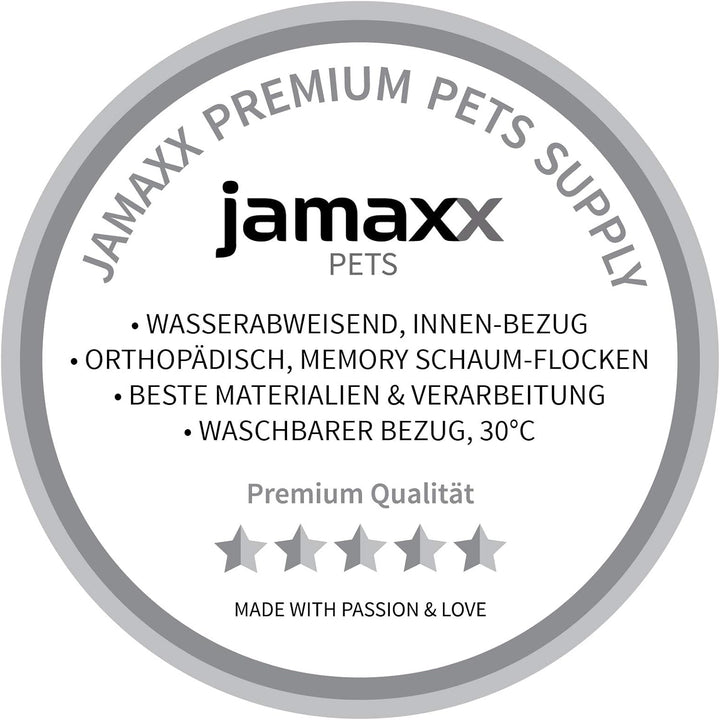 JAMAXX Premium Hundebett Orthopädisch Memory Visco Schaum Waschbar Abnehmbarer Bezug Wasserabweisend