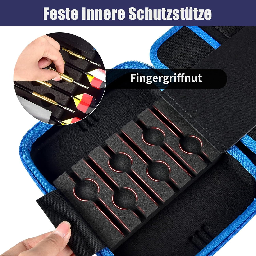 Boobowl Darts Tasche - Hard Shell Stossfeste Dart-Aufbewahrungstasche, Tragbare Tragekoste für Stahl