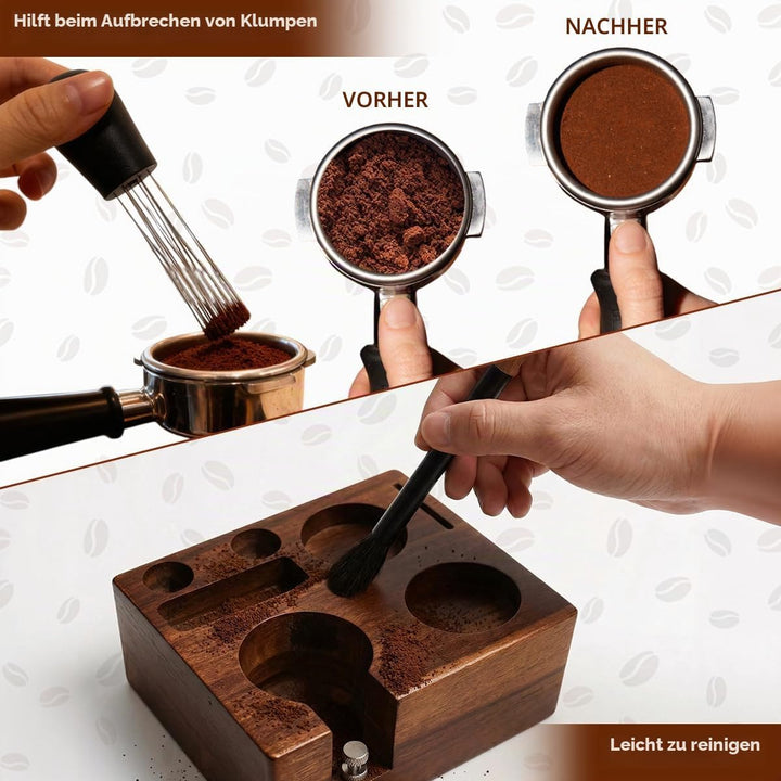 54mm Espresso Tamper Set mit Tamperstation für Barista Kaffee Tamper Station Barista Zubehör Univers