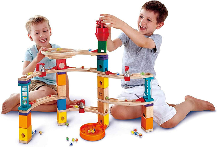 Hape Quadrilla Bau-Set Aus der Burg entkommen aus Holz mit zahllosen Aufbaumöglichkeiten, ab 4 Jahre