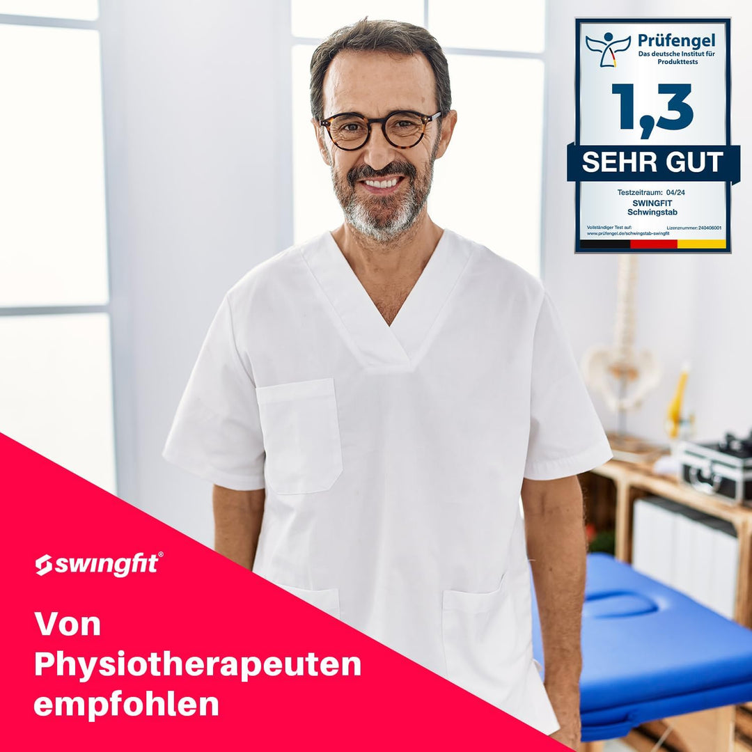 swingfit® Schwingstab inkl. praktischer Tasche & Rücken Trainingsplan - Swingstick für Tiefenmuskula