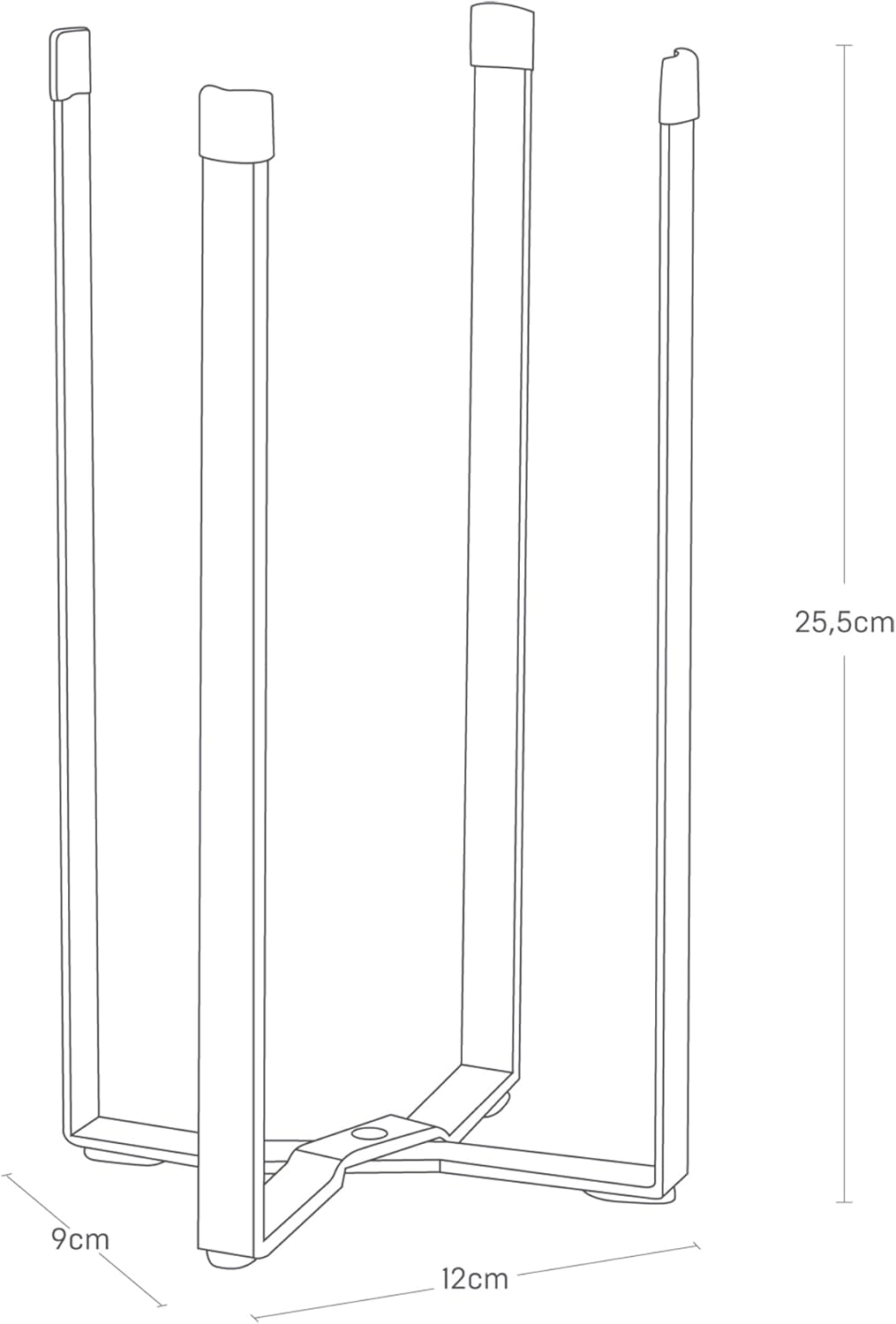 Yamazaki 6784 TOWER Mehrzweckständer für die Küche, weiss, Stahl/SILICON Harz, minimalistisch, 12 x