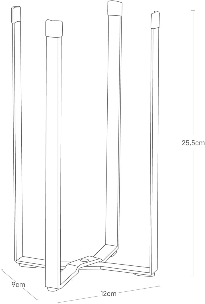 Yamazaki 6784 TOWER Mehrzweckständer für die Küche, weiss, Stahl/SILICON Harz, minimalistisch, 12 x