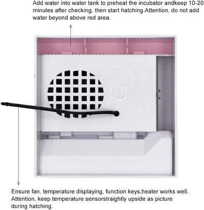 Ei-Inkubator,Ei-Inkubator Huhn Ente Goose Egg Incubators Digital Poultry Hatch Temperatur and Humidi
