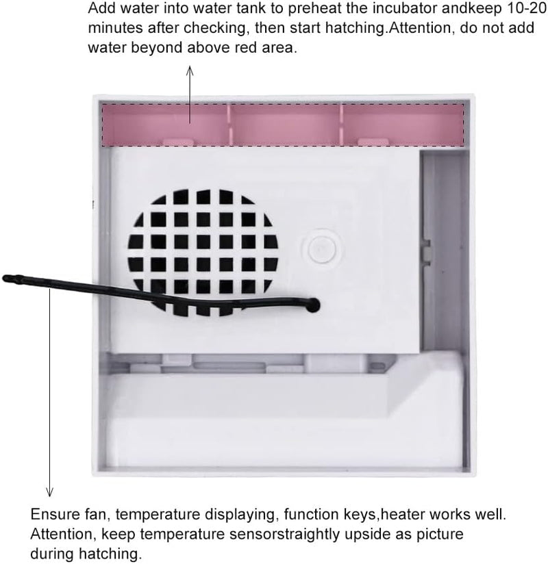 Ei-Inkubator,Ei-Inkubator Huhn Ente Goose Egg Incubators Digital Poultry Hatch Temperatur and Humidi