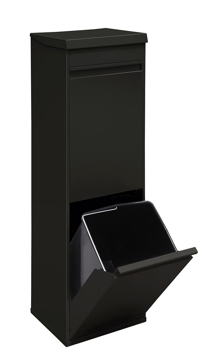 ARREGUI Top CR226-B Recycling Abfalleimer / Mülleimer aus Stahl mit Aufbewahrungsbox mit Deckel, Mül