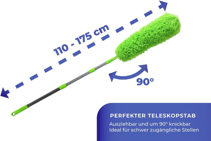 Maximex Mikrofaser-Staubwedel, effektive Staubentfernung für Allergiker, flexibel und schonend, mit