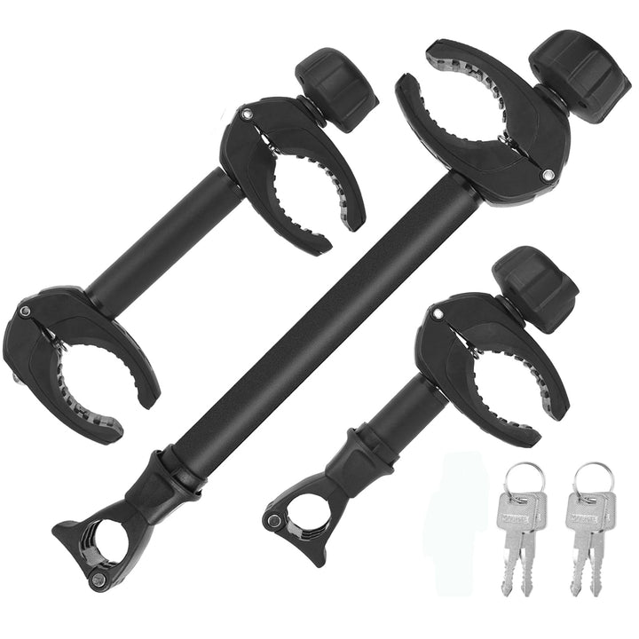 Schwarz Rahmenhalter 3 Stück Lang 25CM + 32CM + 45CM, Abschliessbar Ahrradrahmenhalter, für U-Bügelr