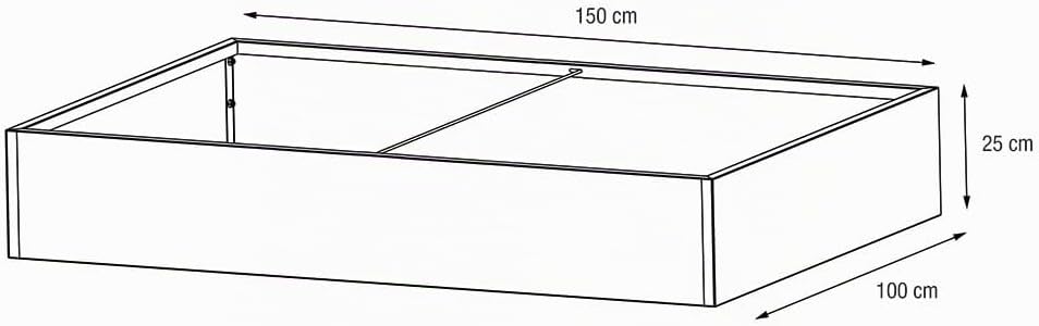 herstera Garden Metall Pflanzkübel Cube | Anthrazit | 150x100x25 cm Mehrfarbig 100 x 150 x 25 cm, Me