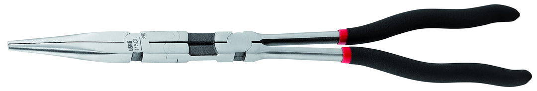 USAG U01150020 - 115 CL - Doppelgelenkzange mit geraden, halbrunden Backen l mm:340, a mm:70, l mm:3
