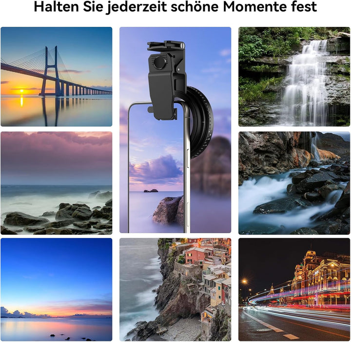 APEXEL Universal-Handyfilter, 67 mm Variabler ND2-ND400-Filter, Geeignet für iPhone 17/16/15... Sams