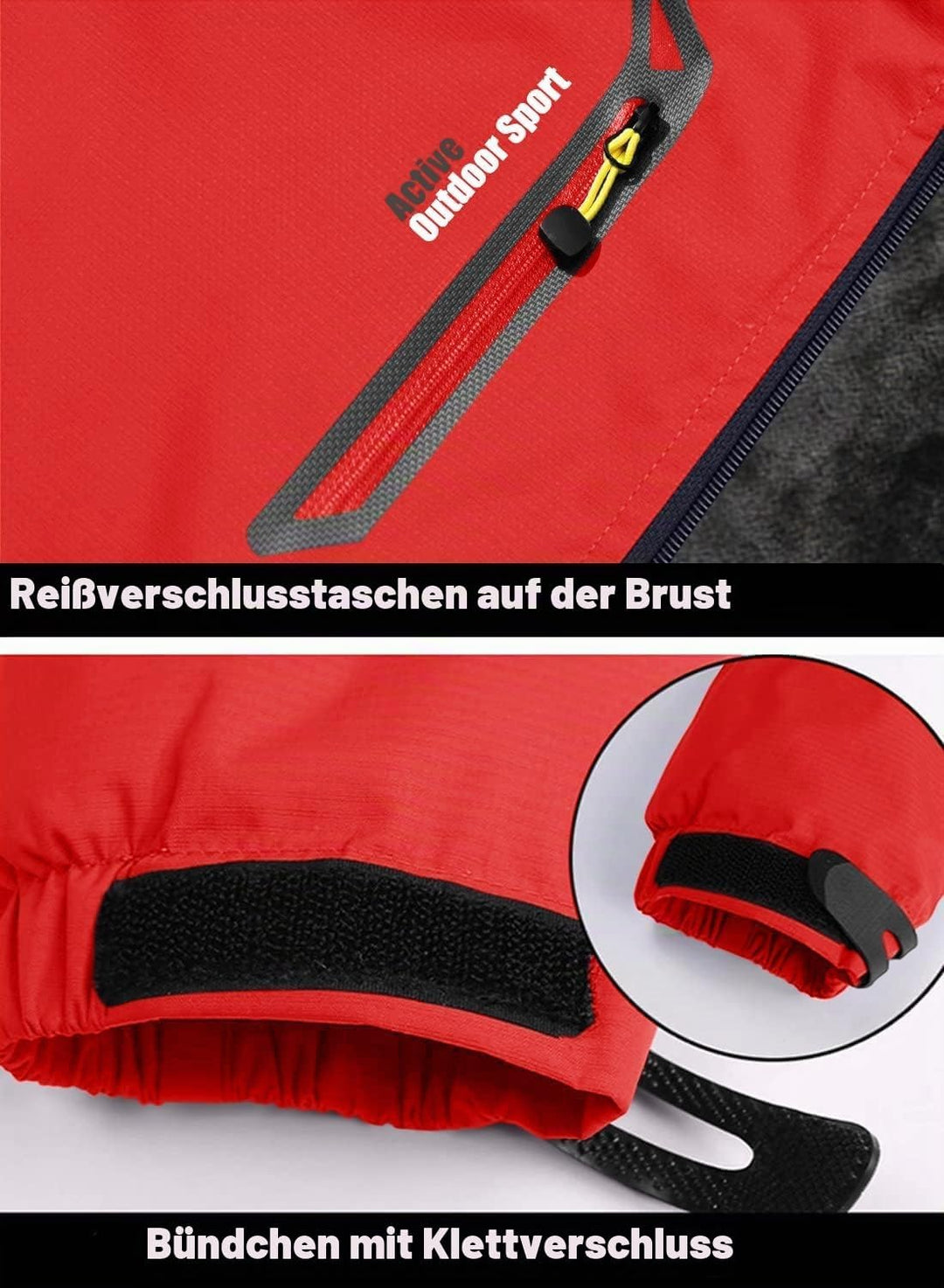 MAGCOMSEN Winterjacke Herren Warm Gefüttert Skijacke Wasserdicht Regenjacke Snowboardjacke Outdoor F