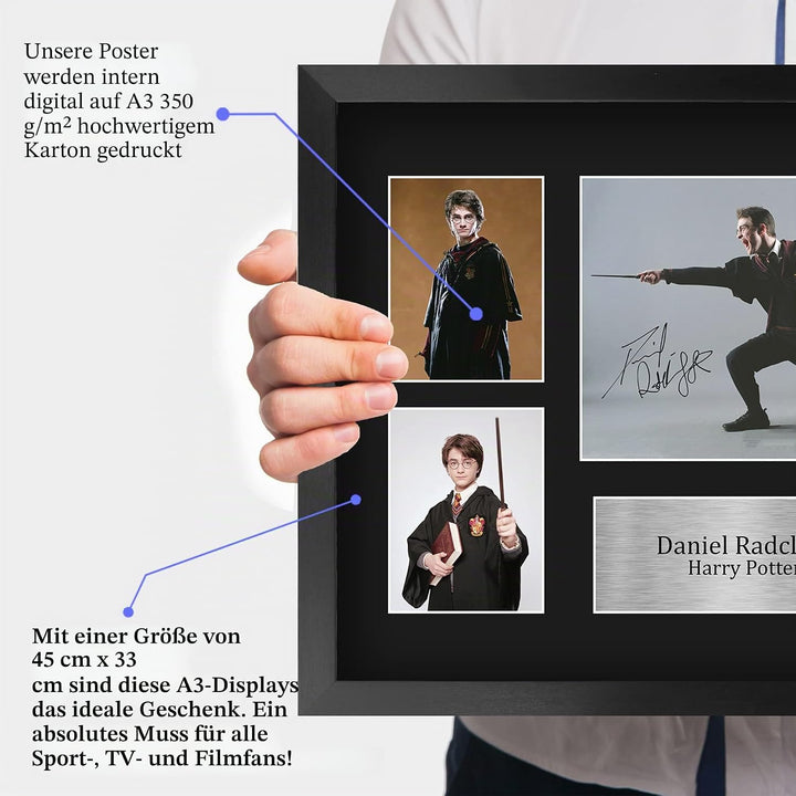 HWC Trading FR A3 Daniel Radcliffe Harry Potter Geschenke Gedruckt, Signiert Autogramm Bild Display