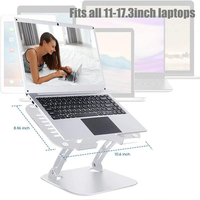 EDHA Laptop Ständer, Ergonomischer Aluminium Laptop Stand, Höhenverstellbar Notebook Tablet Ständer
