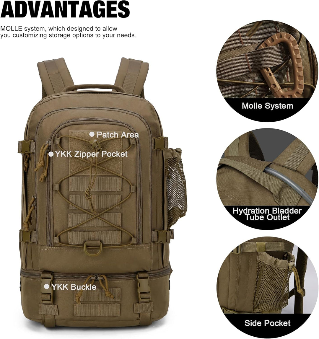 Mardingtop 28L Rucksack Taktischer Rucksack Wanderrucksack Trekkingrucksack Angelrucksack für Surviv