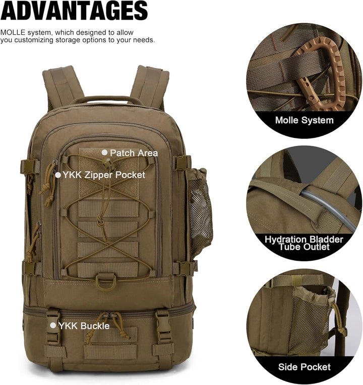 Mardingtop 28L Rucksack Taktischer Rucksack Wanderrucksack Trekkingrucksack Angelrucksack für Surviv