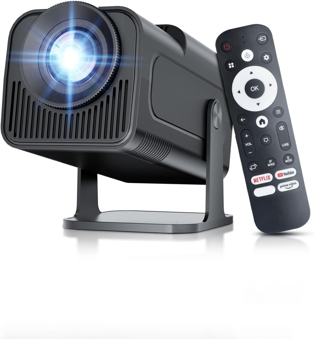 Salange Beamer,Kompatibel mit Netflix,4k heimkino Unterstützt,Handy Projektor Smart Mini Beamer für