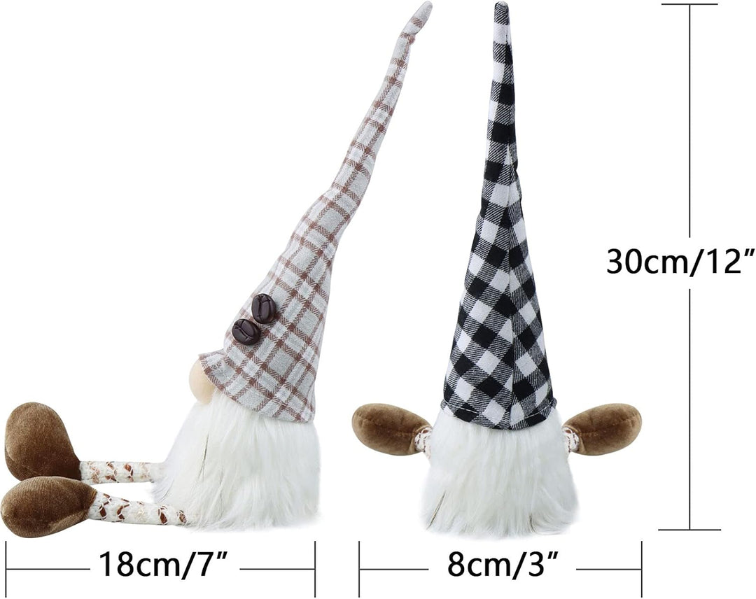 Gehydy 2er Set Kaffee WichtelWeihnachten Weihnachtsdeko Weihnachtswichtel Deko Zubehör für Home Küch