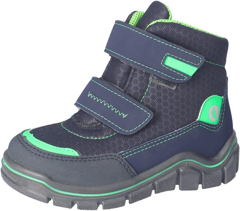 RICOSTA Jungen Winterstiefel Calix | Kinder Boots | WMS:Mittel | Sympatex 28 EU Blau 170, 28 EU Blau