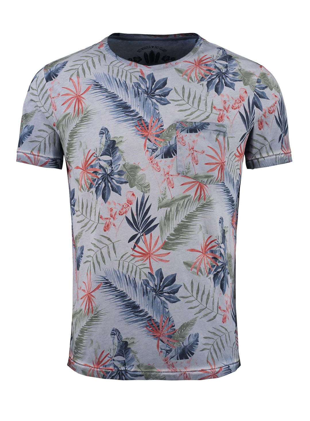 KEY LARGO Herren Santa Fe Round T-Shirt S Steel Blue (1214), S Steel Blue (1214)