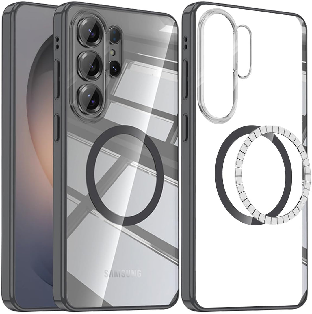 Miimall Ultradünn Handyhülle Kompatibel mit Samsung Galaxy S26 Ultra Hülle Transparent Mag Safe, PC+