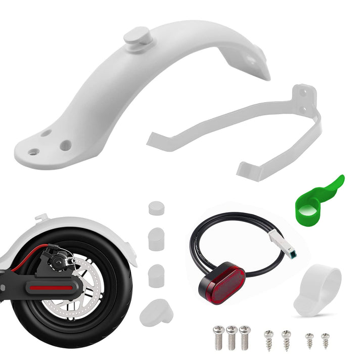 E-Scooter zubehör,Scooter hinterer kotflügel,mit Rücklicht und Schaltwippen, Kotflügelhalterung,für