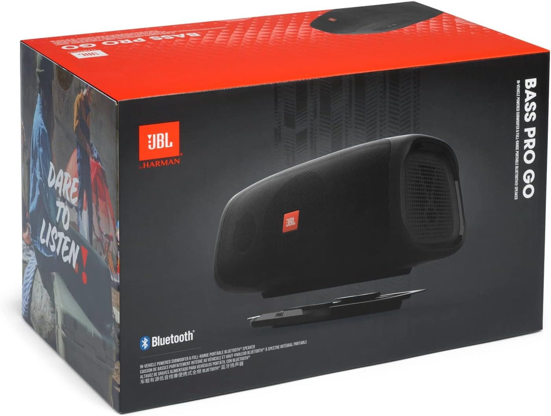 JBL BASSPRO Go Plus mit Heimladegerät - 2 in 1: Aktiv Subwoofer Auto und 200 Watt Bluetooth Lautspre