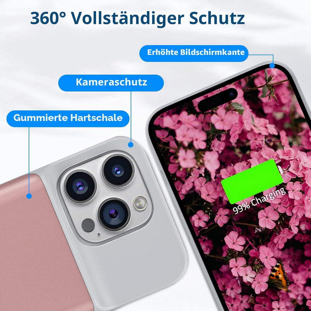 HUOBAO Batteriehülle für iPhone 14 Pro, [6000mAh] Ladekoffer für iPhone, schützende tragbare Ladetas