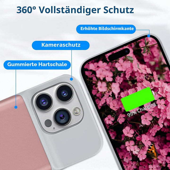 HUOBAO Batteriehülle für iPhone 14 Pro, [6000mAh] Ladekoffer für iPhone, schützende tragbare Ladetas