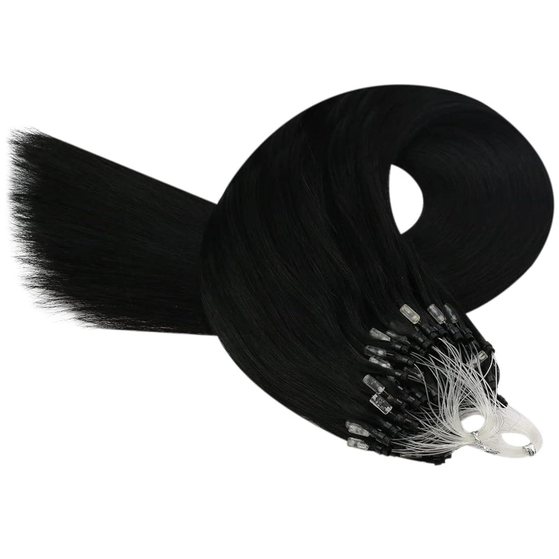 YoungSee Extensions Echthaar Microring Schwarz Microring Extensions Echthaar Schwarz Microring Exten