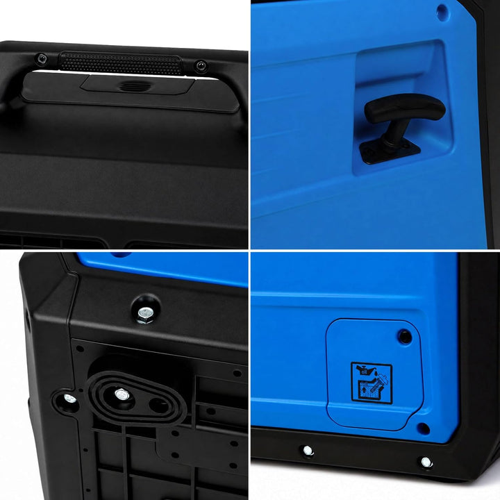 EBERTH 3500 Watt Inverter Stromerzeuger leise, Notstromaggregat Benzinmotor, 4-Takt, Stromgenerator