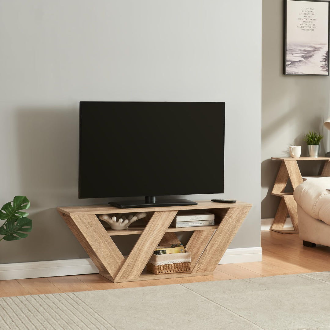 [en.casa] Fernsehtisch Nome TV-Lowboard TV-Tisch Sideboard TV-Ständer mit Ablagen Kommode Fernsehsch